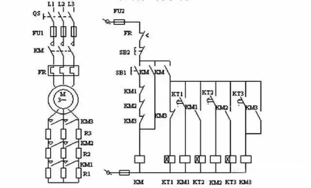 三相绕线感应电动机转子绕组串电阻降压启动控制系统